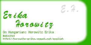 erika horowitz business card